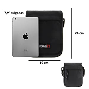 bandolera hombre bolso cruzar coronel tapiocca ipad mini tablet amplio capacidad casual diario