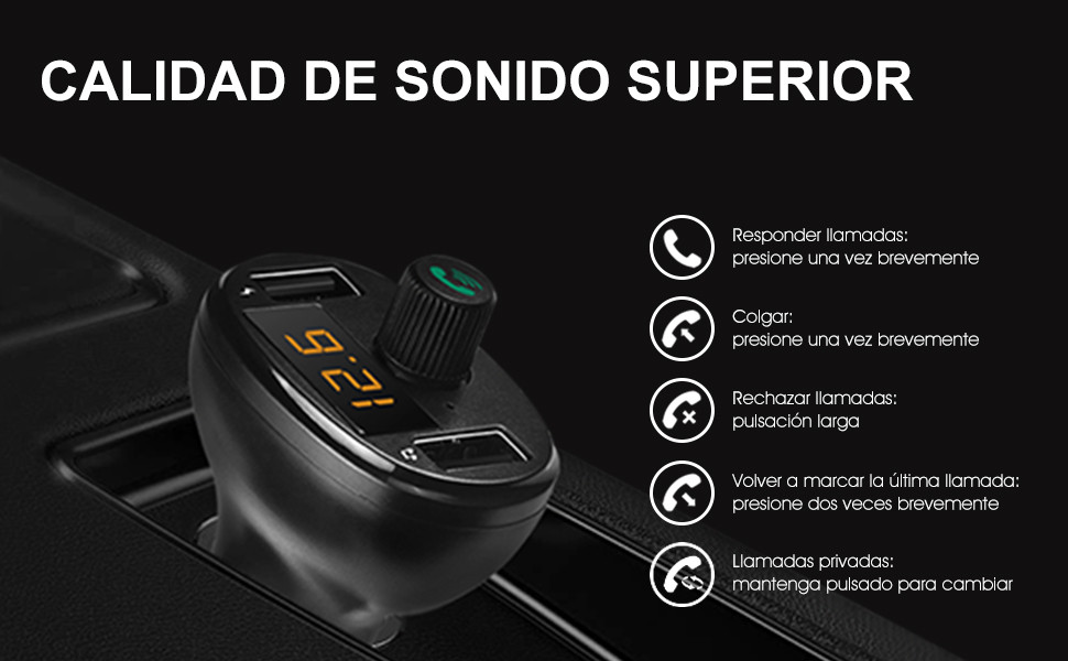 Bluetooth Coche Mechero