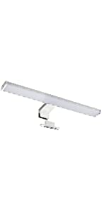 L??mpara LED Espejo 60cm interruptor enchufe 4000K 600x13mm 6W 450lm ba?o luz de maquillaje armario 