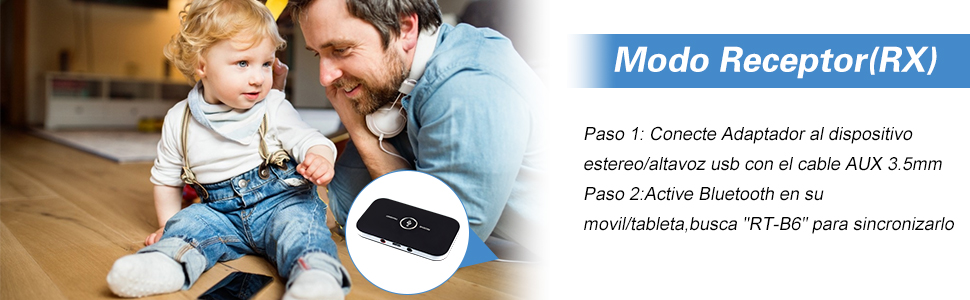 Bluetooth transmisor y receptor 2 en 1