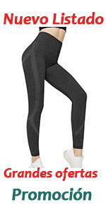 Voqeen Sexy Pantalones de Yoga de Punto Sin Costuras Mujeres Damas de Cintura Alta Leggings