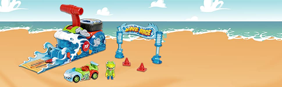 wave race, playset, t-racers