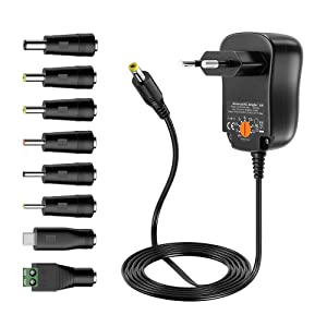 12W AC a DC 3V 4.5V 5V 6V 7.5V 9V 12V 1A Adaptador de fuente de alimentaci??n multivoltaje