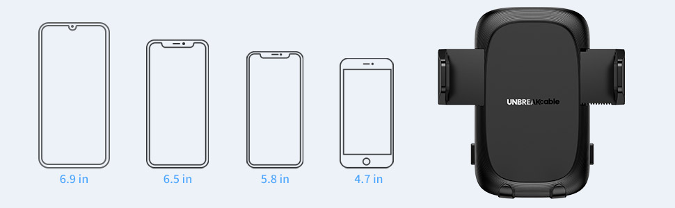 Soporte de teléfono UNBREAKcable paracoche para coche con iPhone , , LG, Sony, Huawei
