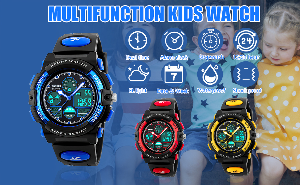 Reloj para niños Deportivo Digital 50m Impermeable