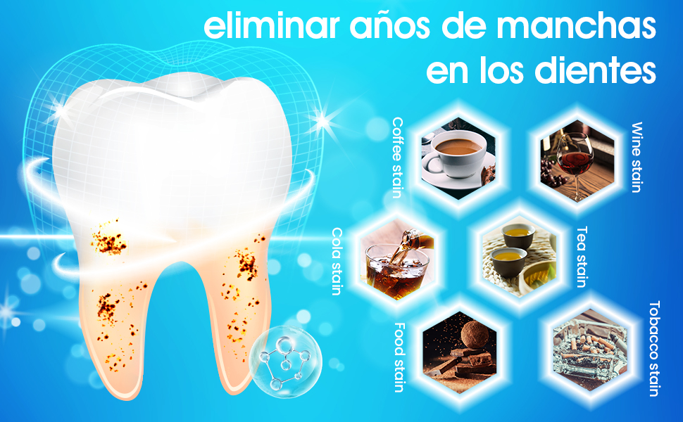 Tiras Blanqueadoras Dientes, blanqueador dental elimina efectiva las manchas 