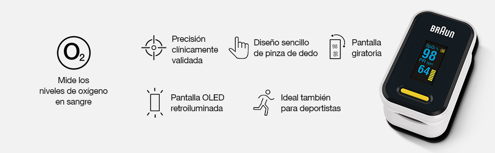 Pulsioxímetro; Braun; Saturación; niveles de oxígeno en sangre; precisión clínica;