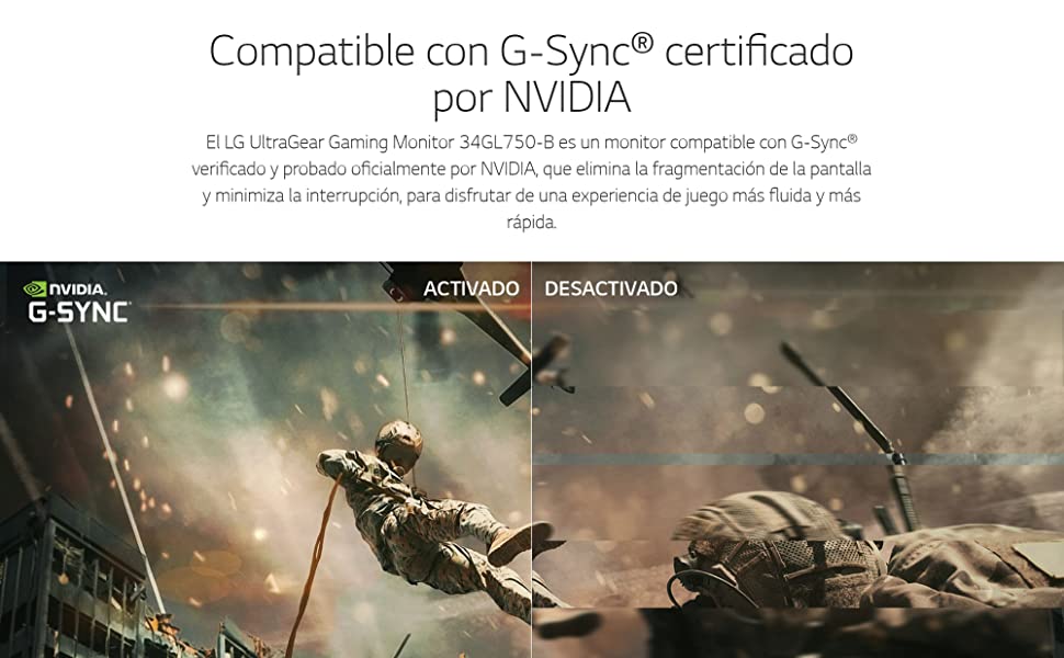 Compatible con G-Sync certificado por NVIDIA