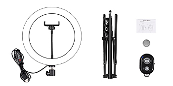 10" Luz de anillo con trípode y remoto inalámbrico